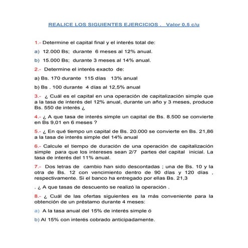 Operaciones Financieras