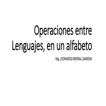 Operaciones lenguajes