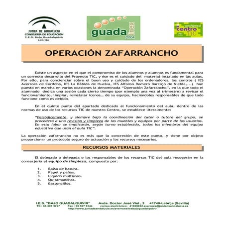 Operacion zafarrancho
