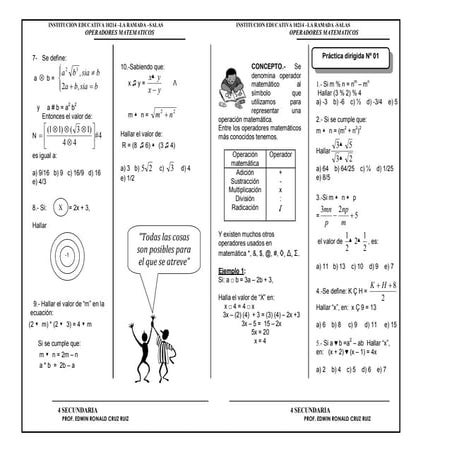 OPERADORES MATEMATICOS