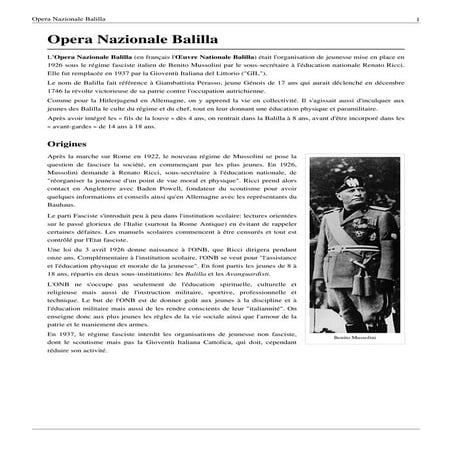 Opera nationale balilla | PDF