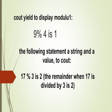 Integer division and modulus operator explained | PPT