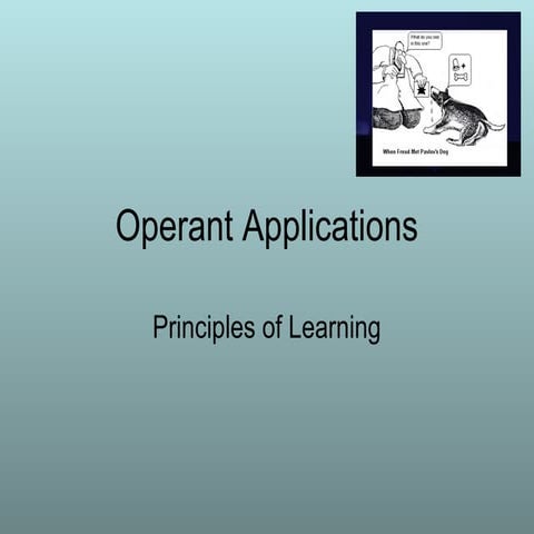 Operant applications