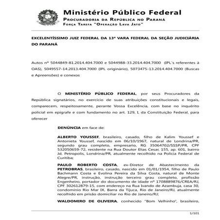 Operação lava jato denúncias contra oas