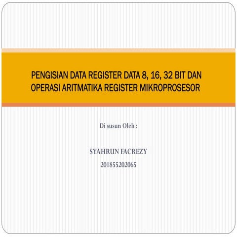 Operasi aritmatika register mikroprosesor 