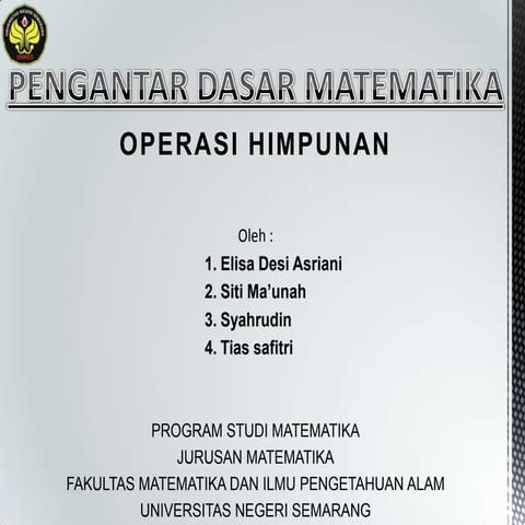 Operasi pada himpunan