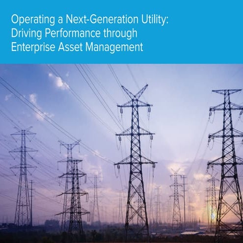 Operating a next generation utility driving performance through enterprise as...