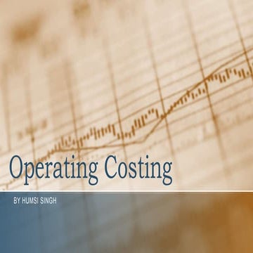 Operating costing