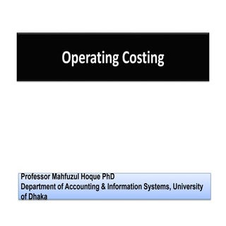 Operating costing presentation
