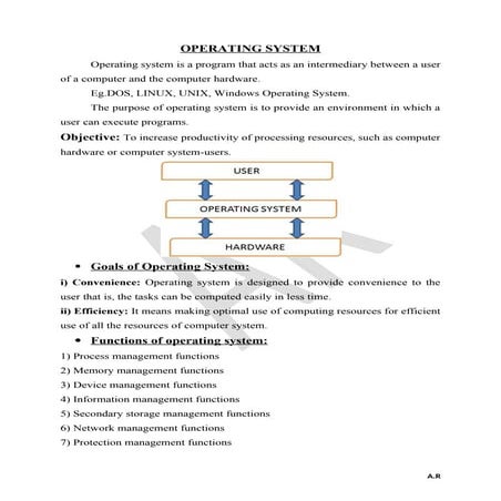 Operating System | PDF | Operating Systems | Computer Software and ...
