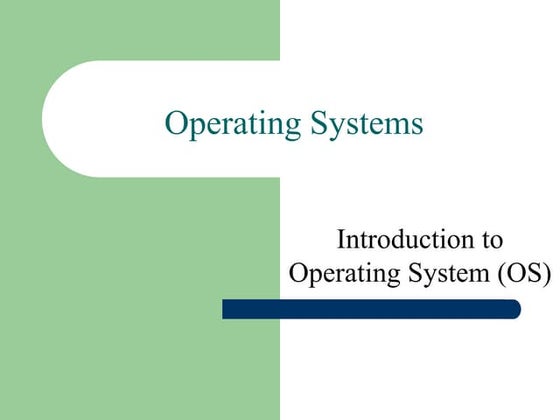 Presentation on operating system | PPT