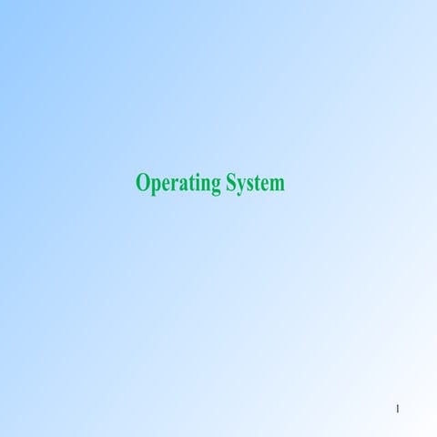 Operating system  Softare