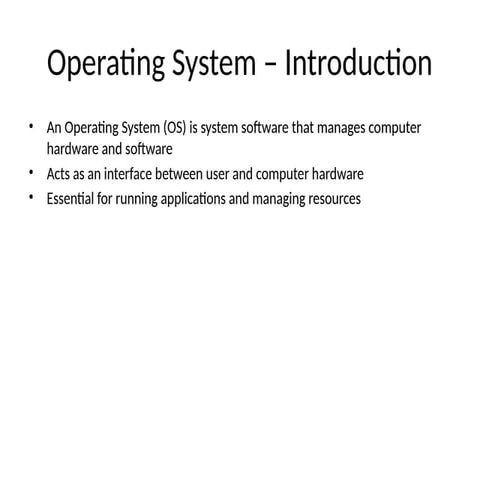 Operating_System computer science engineering | PPTX