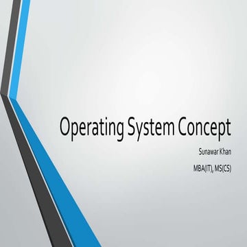 Operating system concept | PPTX