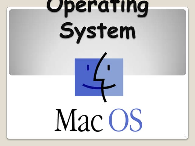 Operating System Mac OS X