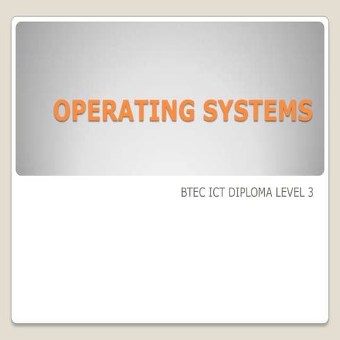 Operating systems | PPT