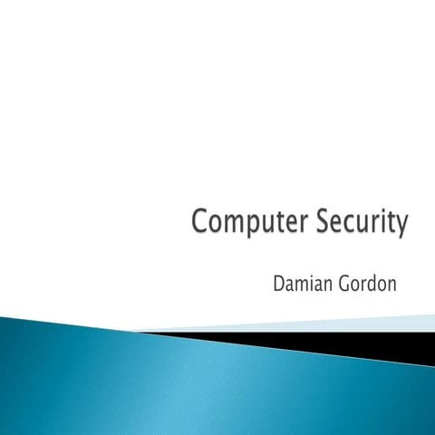 Operating Systems: Computer Security
