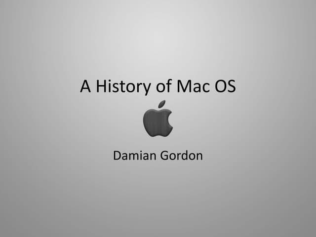A History of Mac OS