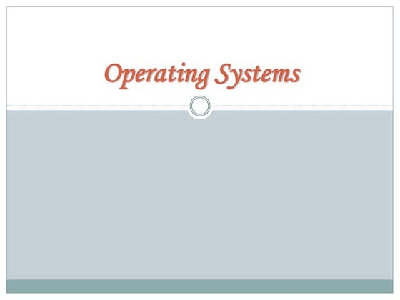 Operating system ppt | PPT