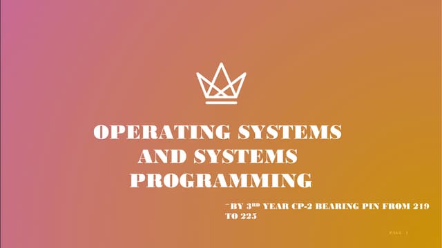 Operating systems types, spooling and buffering