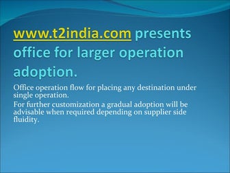 Operation for inbound travel