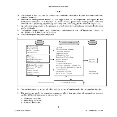 Operation management-notes