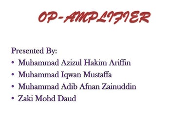 Operational amplifier