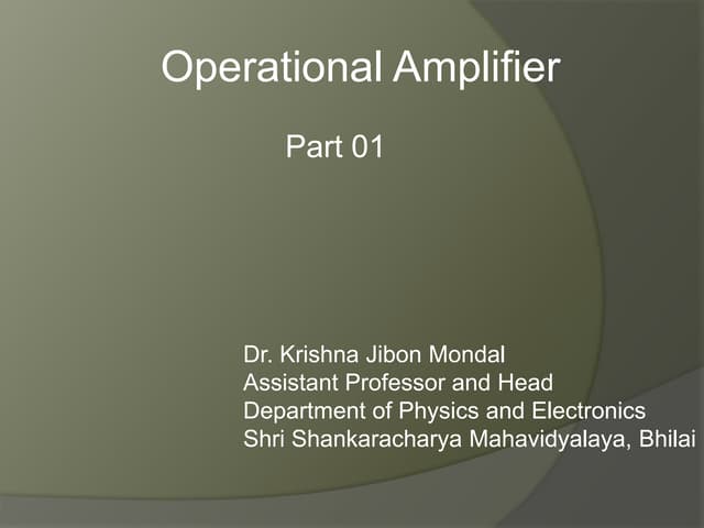 Operational amplifier part 01 Circuit Diagram