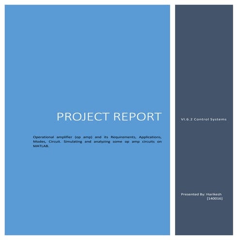 Operational  Amplifiers with MATLAB