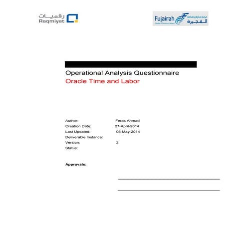 Operational analysis questionnaire otl | DOC