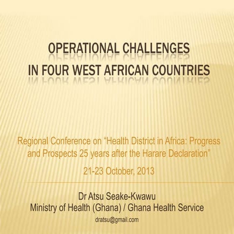 Operational challenges in africa 