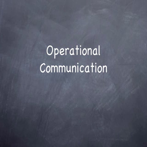 Operational communication IBSM