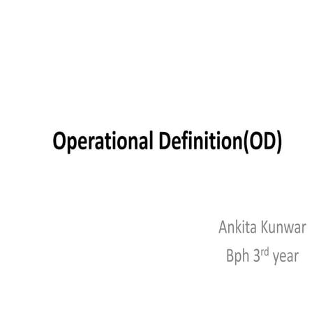 Operational definition