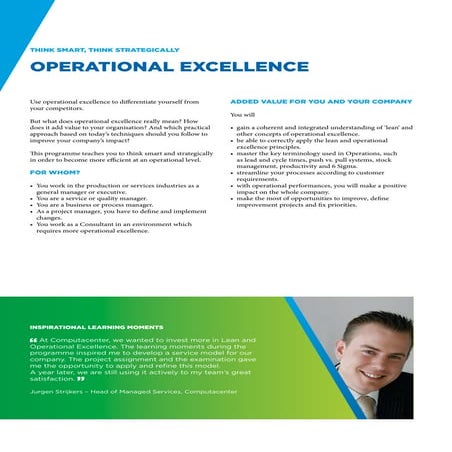 Brochure Operational excellence