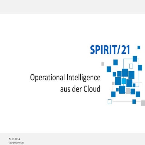 Operational Intelligence aus der cloud