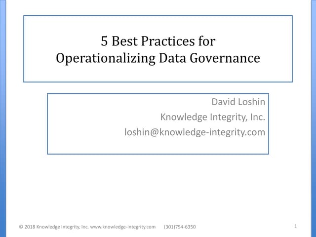 Geek Sync | 5 Best Practices for Operationalizing Data Governance