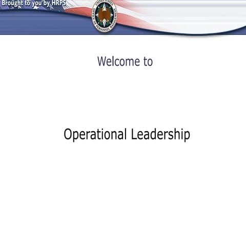 Operational Leadership Power Point Sample