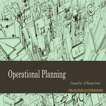 Operational planning