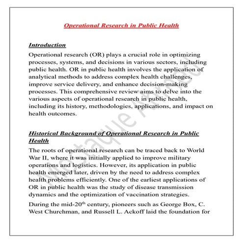 Operational Research (OR) in Public Health.docx