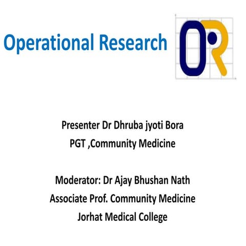 Operational research ppt
