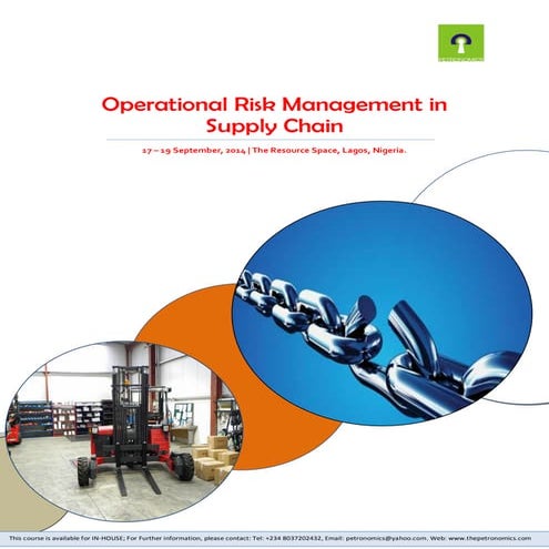 Operational Risk Management in Supply Chain, Lagos (2nd run)