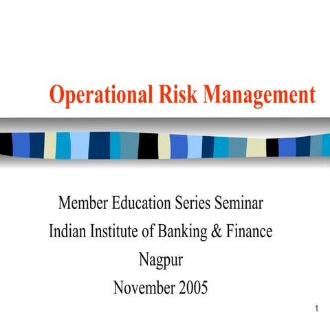 Operational risk management