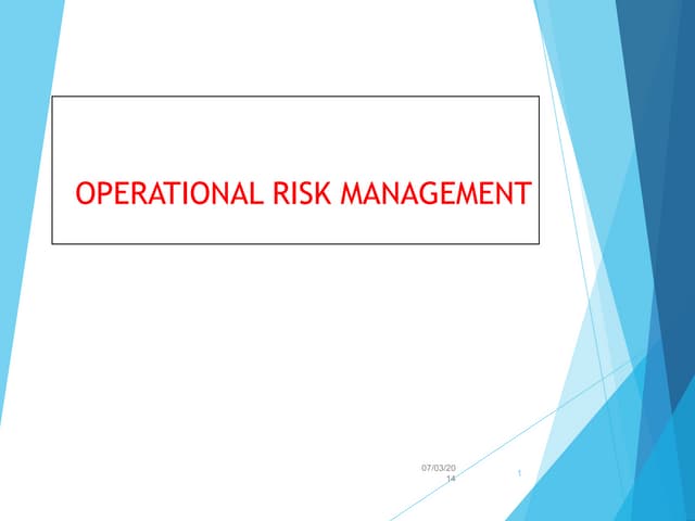 operations risk management power point presentation.