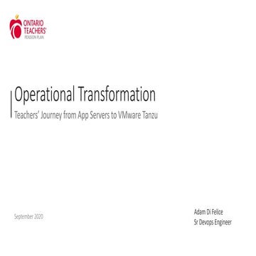 Operational Transformation: Teachers’ Journey from App Servers to VMware Tanzu
