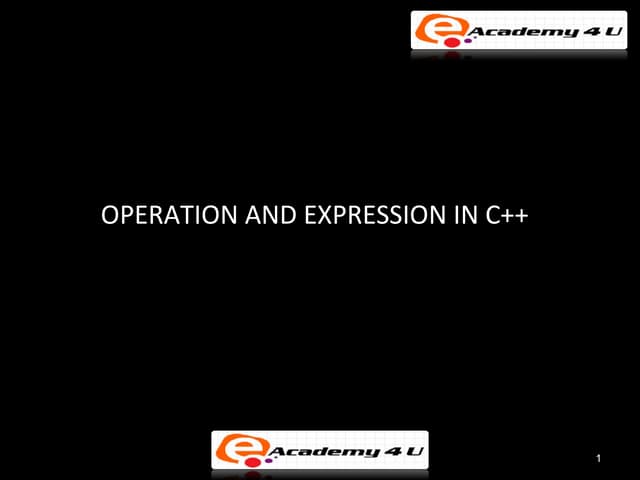 Operation and expression in c++