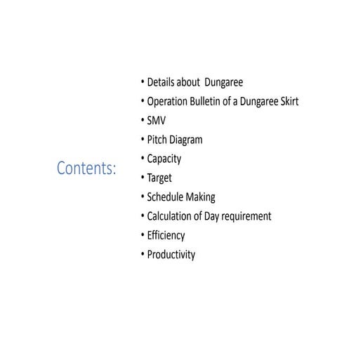 Operation bulletin of dungaree
