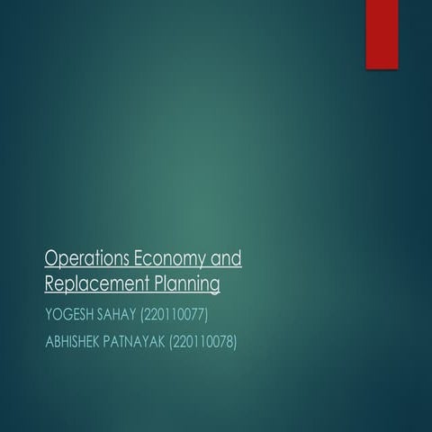 Operation Economy and Replacement Planning..pptx