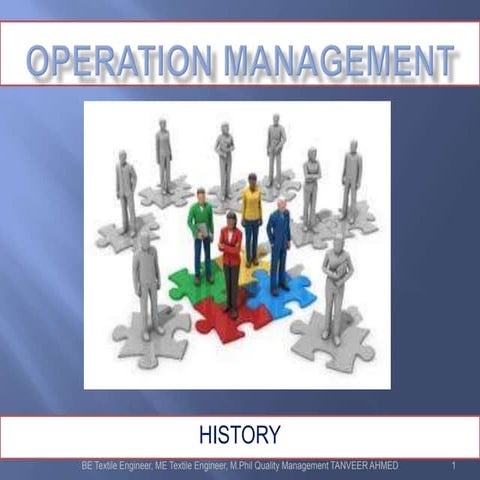 Operation management History