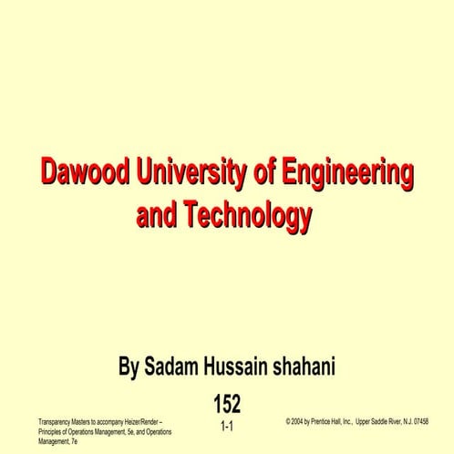 Operation management