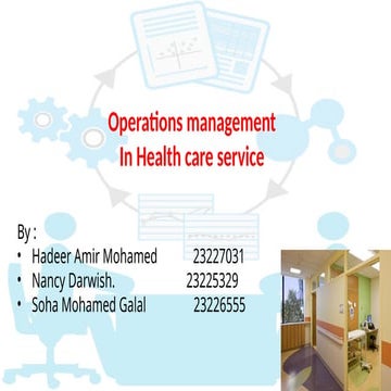 operational managment in healthcare settings